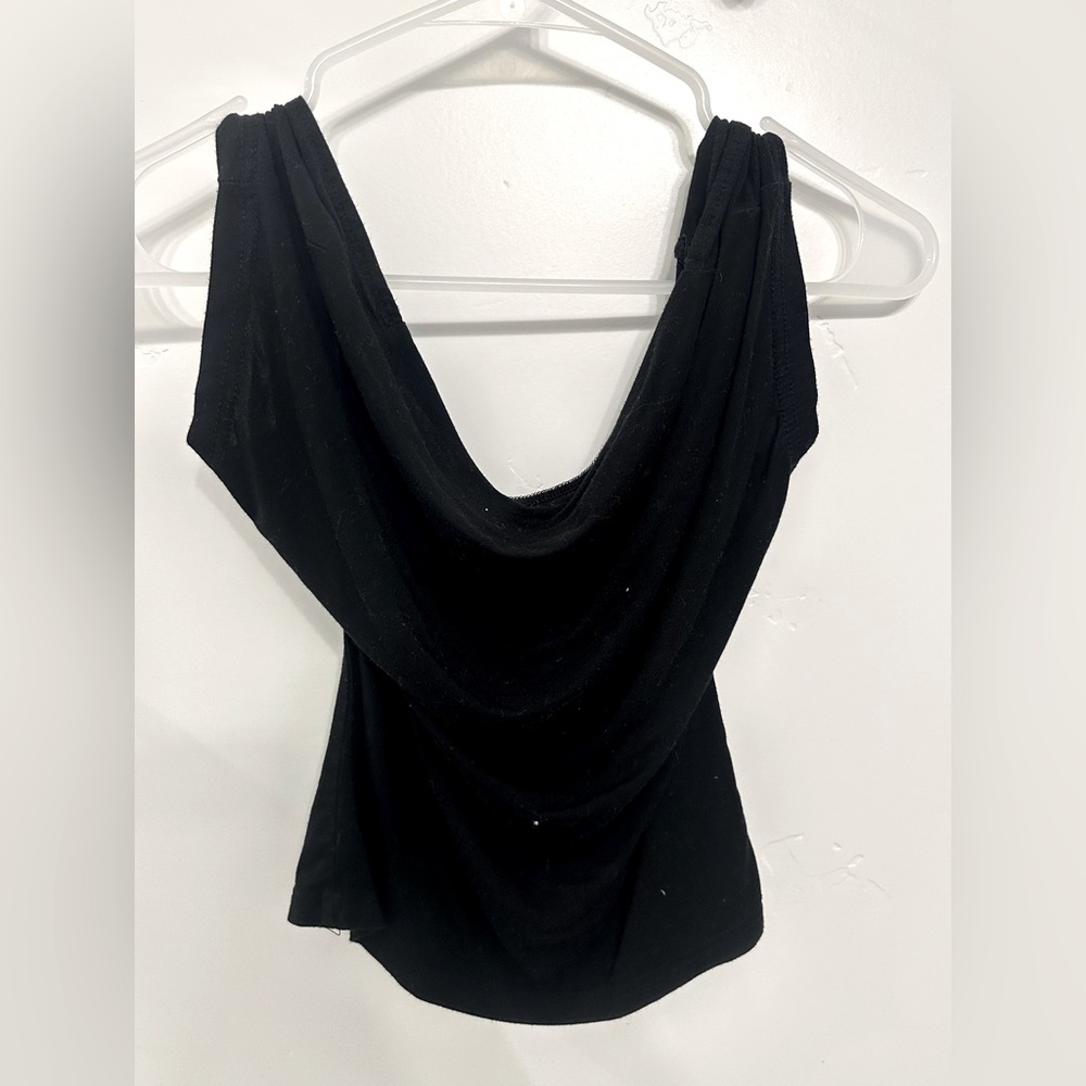 Black open back Tshirt